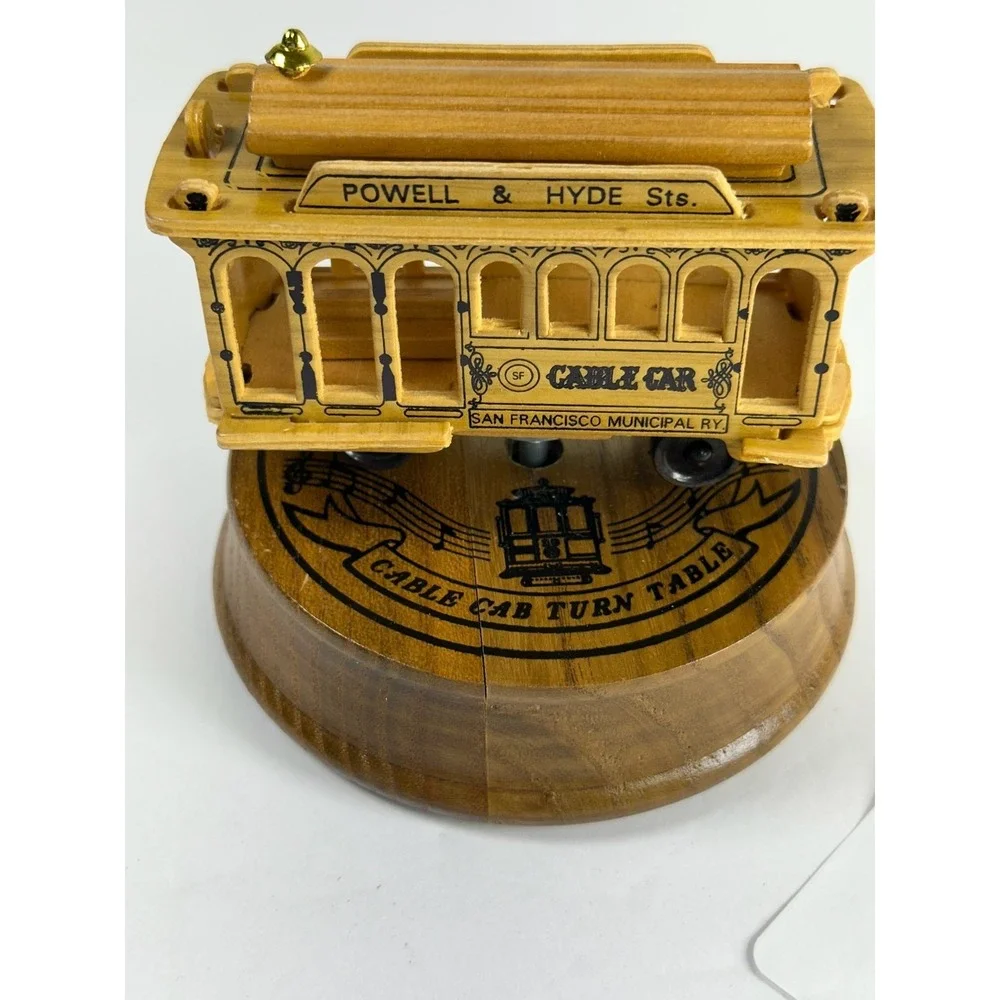 Vintage San Francisco Cable Car Wooden Souvenir Powell & Hyde St. B-8